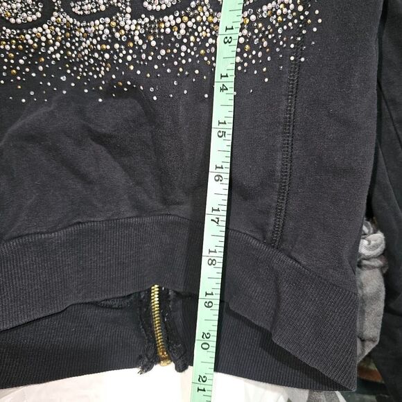 vintage y2k bebe rhinestone back logo mcbling zip up hoodie - Picture 5 of 7